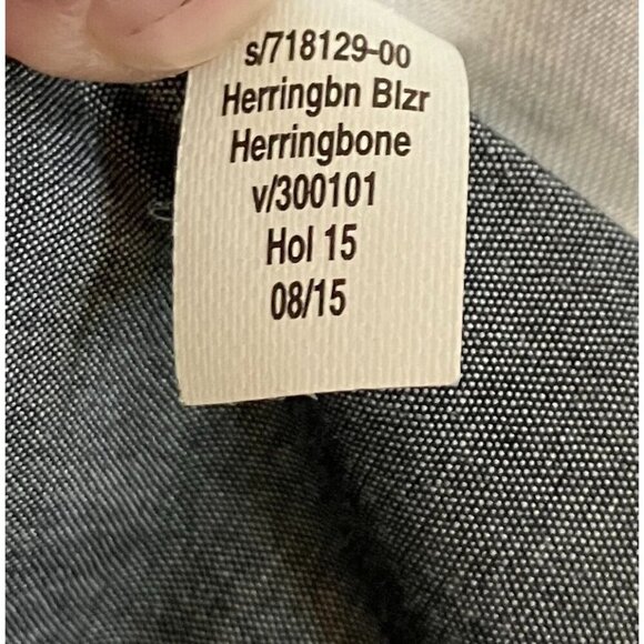 GAP Mens Vintage Y2K Herringbone 2 Button Wool Blazer Size Large Gray AN EXC - Picture 8 of 12